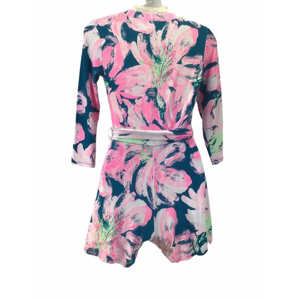 Lilly Pulitzer Karlie Wrap Romper Patch To Match Size XXS Long Sleeve NEW NWT - Picture 3 of 14